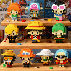 JESGO pirate brick headz mini figures with clear mini boxes for easy organization.