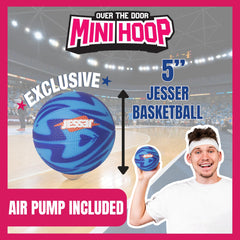 Jesser flip-up breakaway rim enables easy setup and safe indoor play.
