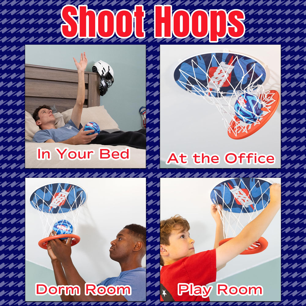 Two Jesser foam balls enable safe indoor shooting and family fun.