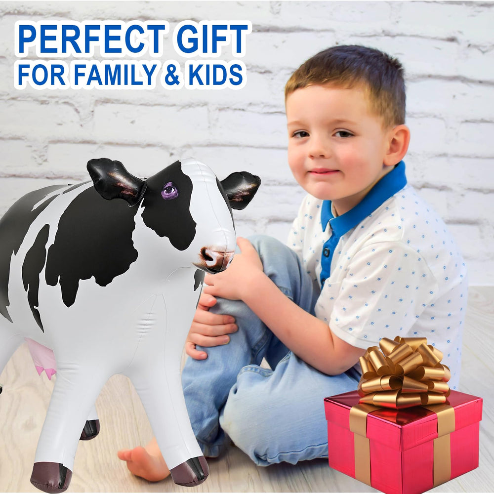 Jet Creations Cow Inflatable with detailed imprints for realistic party ambiance.