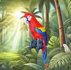 Jet Creations macaw parrot photo prop sparks playful photo moments