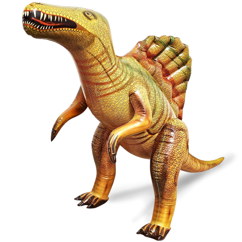 Jet Creations Spinosaurus inflatable front view for a tall freestanding party display