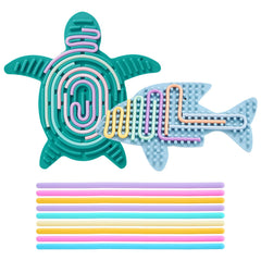 Jet Lag sensory activity board with 20 strings for tactile focus