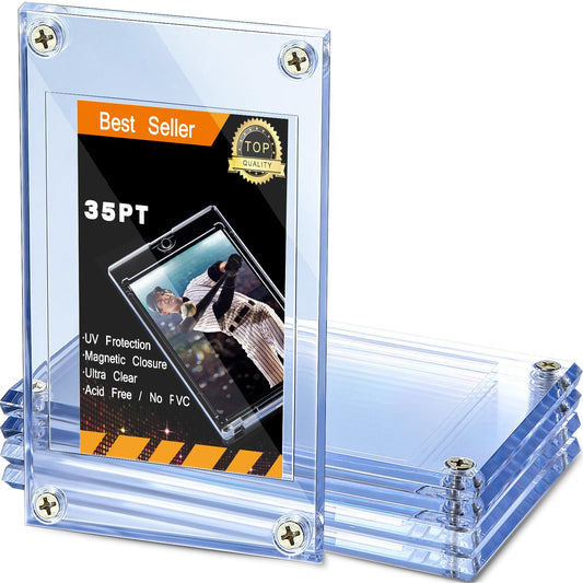 Jetec 5-piece screw trading card protectors pack for secure display