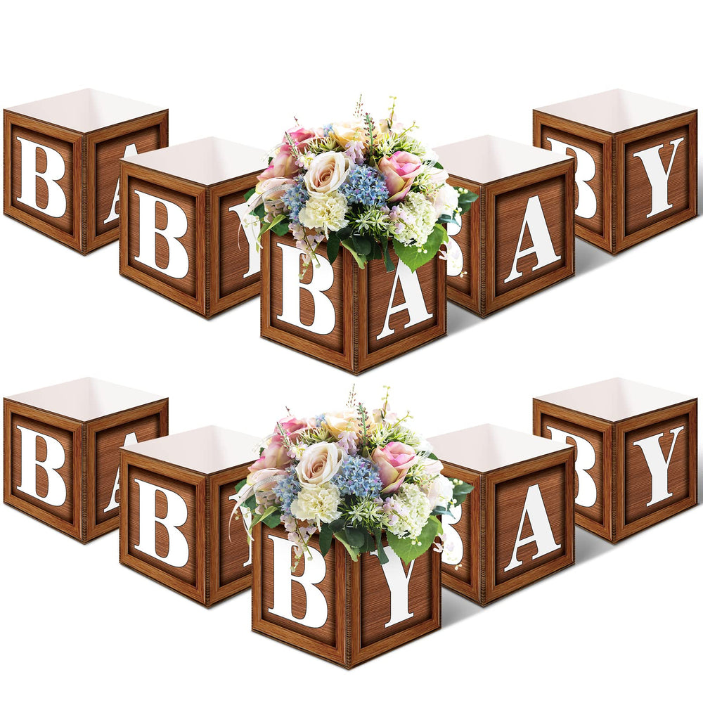 Jetec baby shower centerpiece wood box with BABY letters for elegant focal point