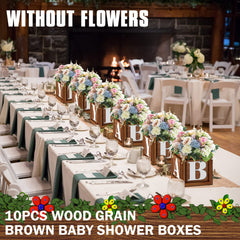 Jetec brown wood grain effect enhances rustic party atmosphere
