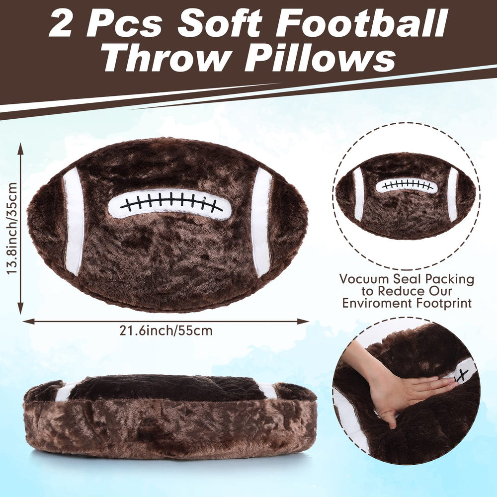 Jetec football plush pillow soft plush texture enhances cuddle comfort during relaxation.