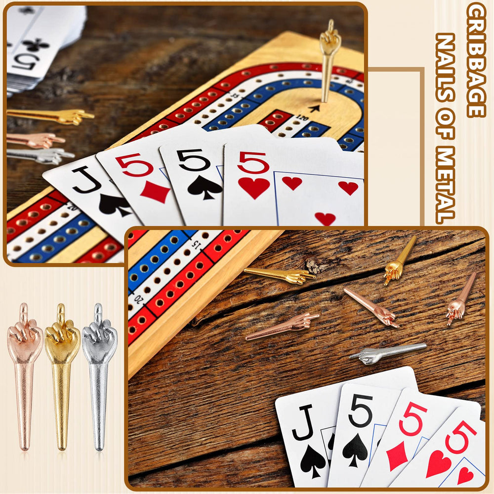 Jexine color-varied cribbage pegs for stylish board customization.