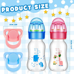 Jexine blue magnetic pacifier for reborn dolls with secure magnet attraction.