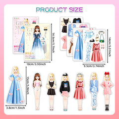 JHGCVX magnetic dress-up dolls clothes encourage mix-and-match creativity.