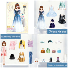 JHGCVX magnetic dress-up dolls can stick to refrigerators and boards.
