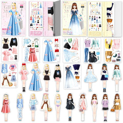 JHGCVX magnetic dress-up dolls set fosters imaginative play and fine motor skills.