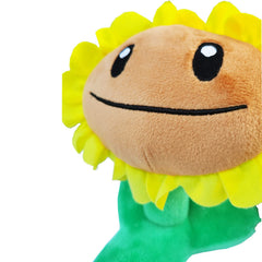 JHESAO PVZ sunflower plush embroidery detail with durable look.