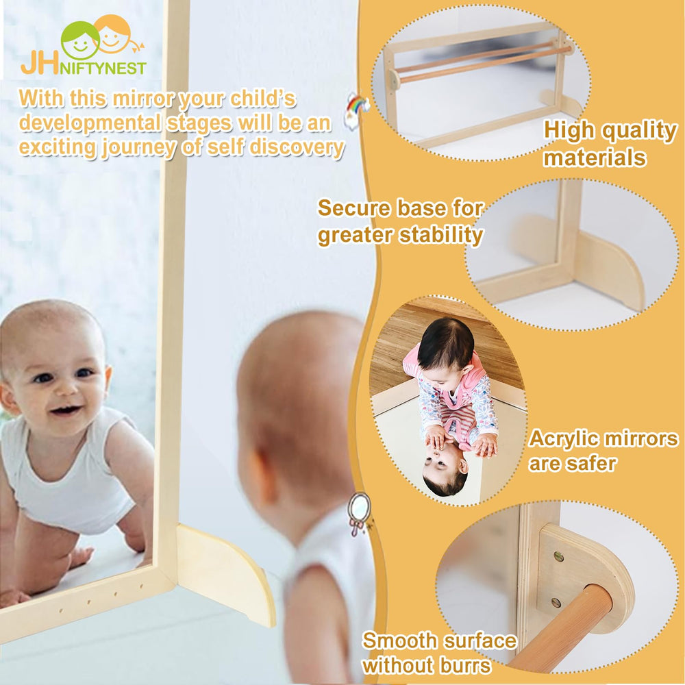 JHNIFTYNEST extended 120 cm mirror view supports self-awareness.