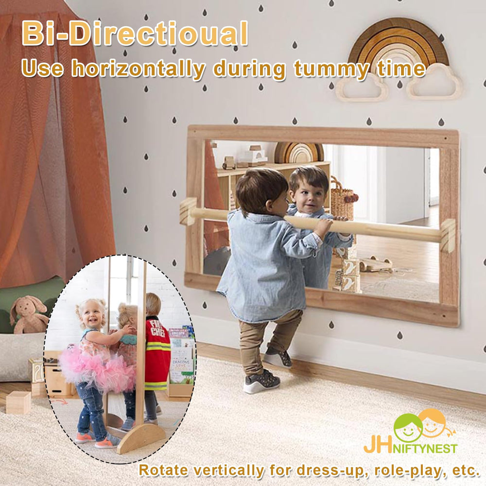 JHNIFTYNEST Montessori-inspired reflection play encourages independence.