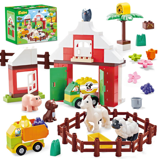 JHTigre farm barn pieces boost imaginative play for toddlers