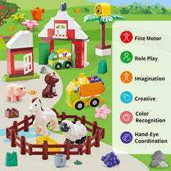 JHTigre truck scene enables role-play and sequencing during farm play
