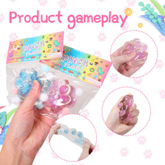 JIACAI pink cat paw squishy for stress relief and focus.
