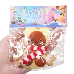 JIACAI squishy cat yellow front view shows a cute desk companion for stress relief.