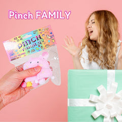Close-up of Jiacai fur-textured hamster toy for sensory play.