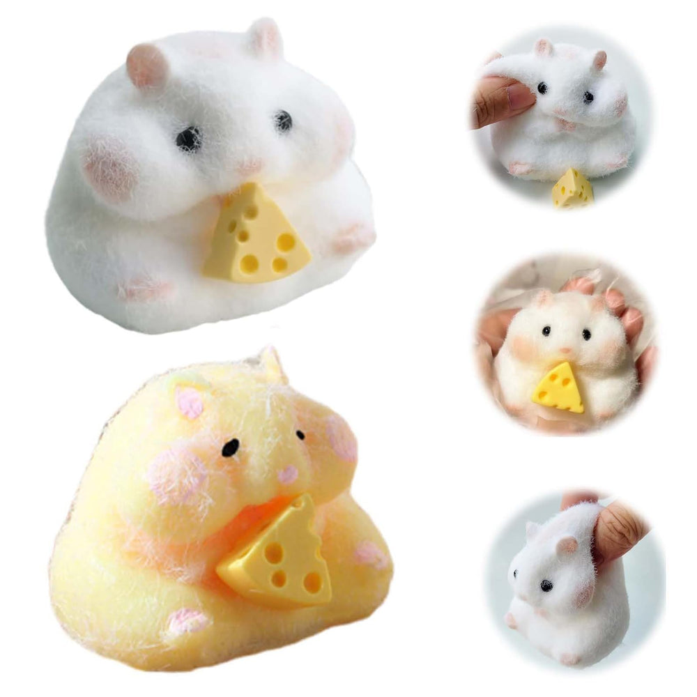 JIACAI two-piece squishy hamster toy pack for stress relief