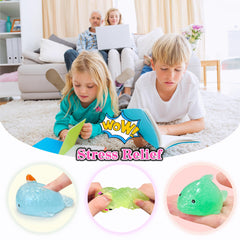 JIAHO hedgehog glitter mochi squishy for creative play and stress relief.