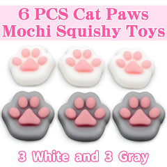 JIAHO cat paws mochi toy gray paw, durable TPR material for play