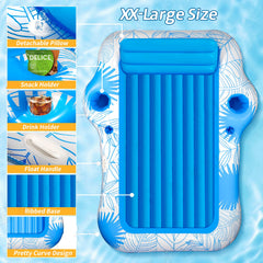 JIANYHW 70x60 inch x-large pool lounger offering space for two