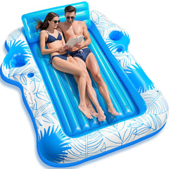 JIANYHW inflatable adult lounger 85x71 for spacious sunbathing and relaxation.