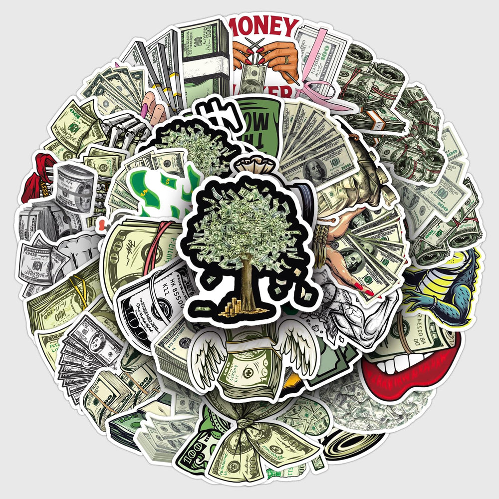 Jictegb dollar sticker set with cartoon designs for notebooks and gifts