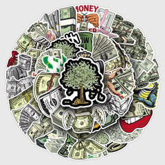 Jictegb dollar sticker set with cartoon designs for notebooks and gifts