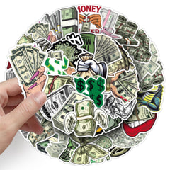 Jictegb money bags stickers add playful finance vibes to gifts