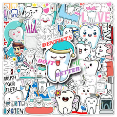Jictegb Tooth Stickers on guitar for quick, removable style.