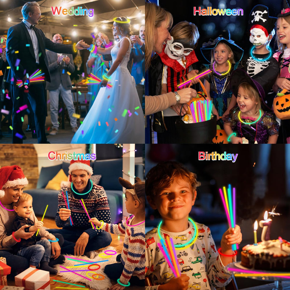 JICUICUI glow necklaces bulk in multiple colors for festive wear