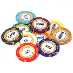 JIESITE 40 mm diameter clay poker chip for authentic feel at home.