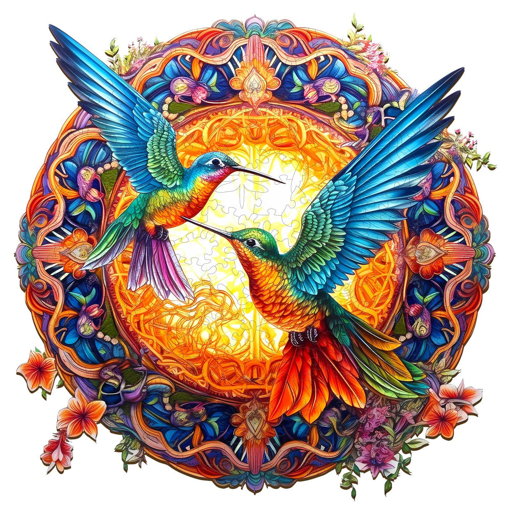 Jigfoxy hummingbird puzzle XL 670-piece set for family bonding.