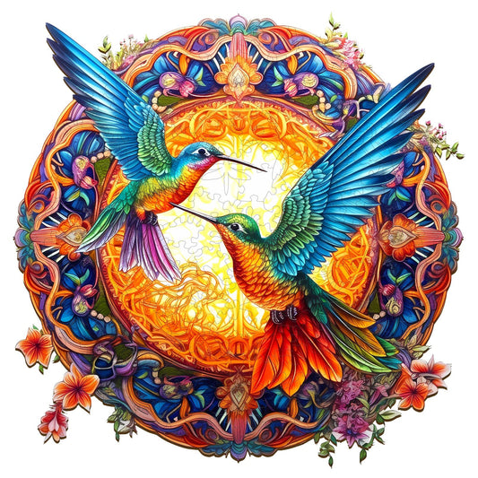 Jigfoxy hummingbird puzzle XL 670-piece set for family bonding.