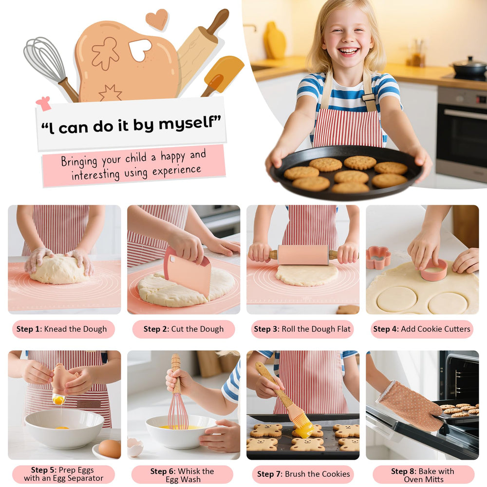 JIGQGY oven mitt keeps little hands safe from hot pans.