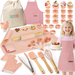 JIGQGY rolling pin for kids' safe, hands-on cookie prep.