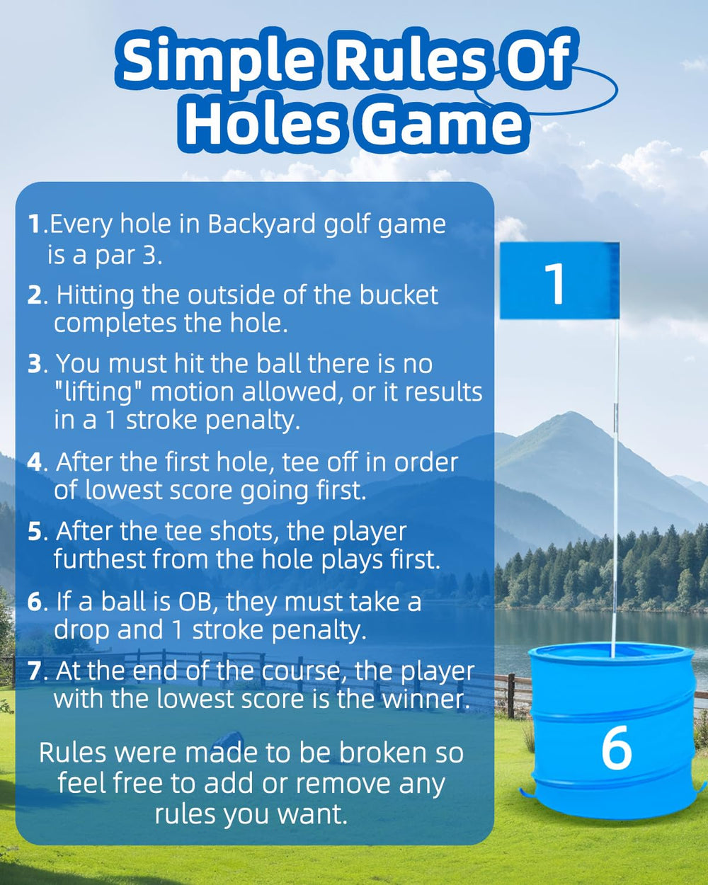 JIIFO 9-buckets golf game presented as a gift for adults.