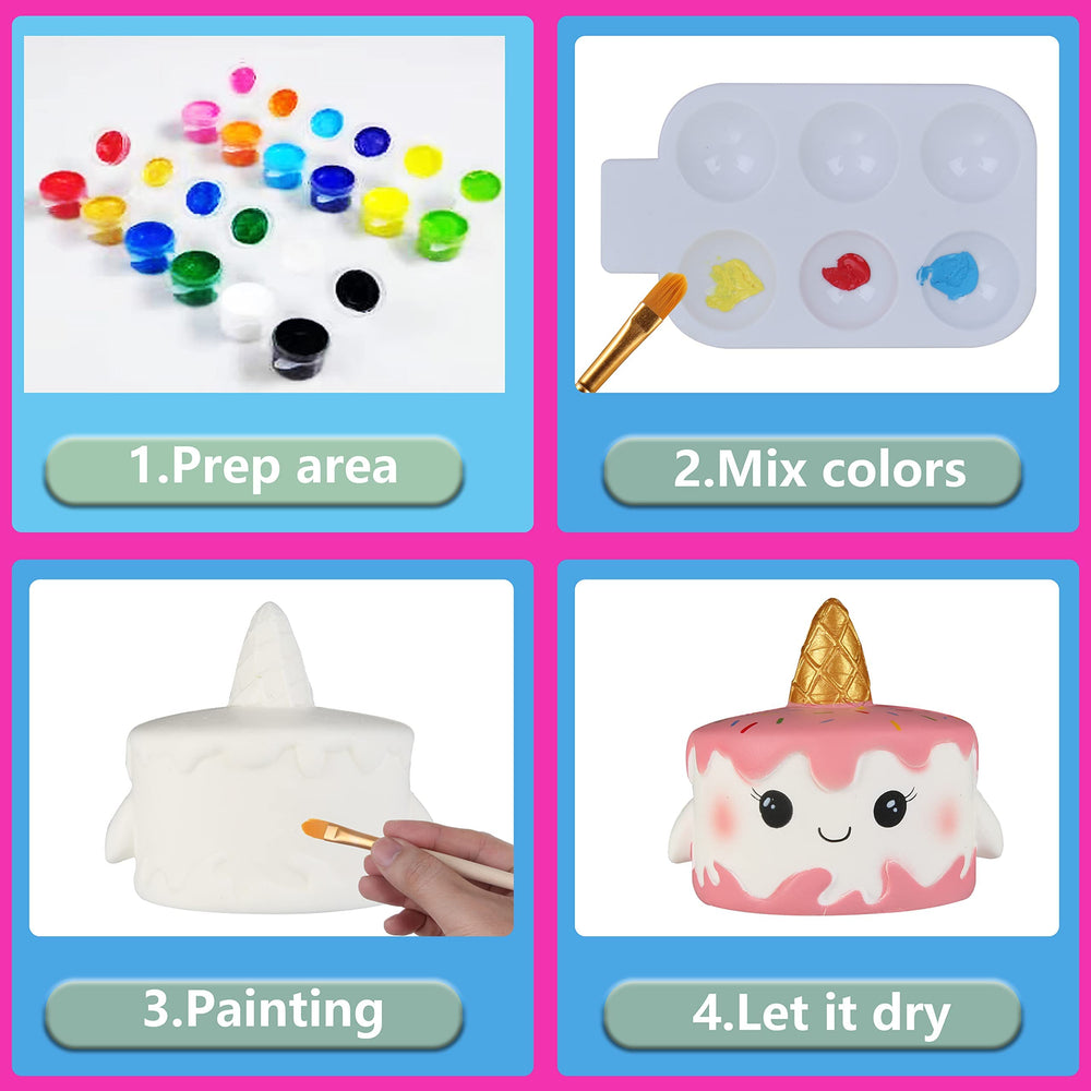 Jim&Gloria brushes and eye stickers set for decorating squishies