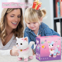 Jimate cat washing-ready design demonstrates easy-clean fur and detachable clothes