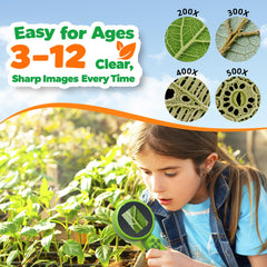 JIMZOO 1080p digital microscope delivers crisp magnified details for insects and plants.