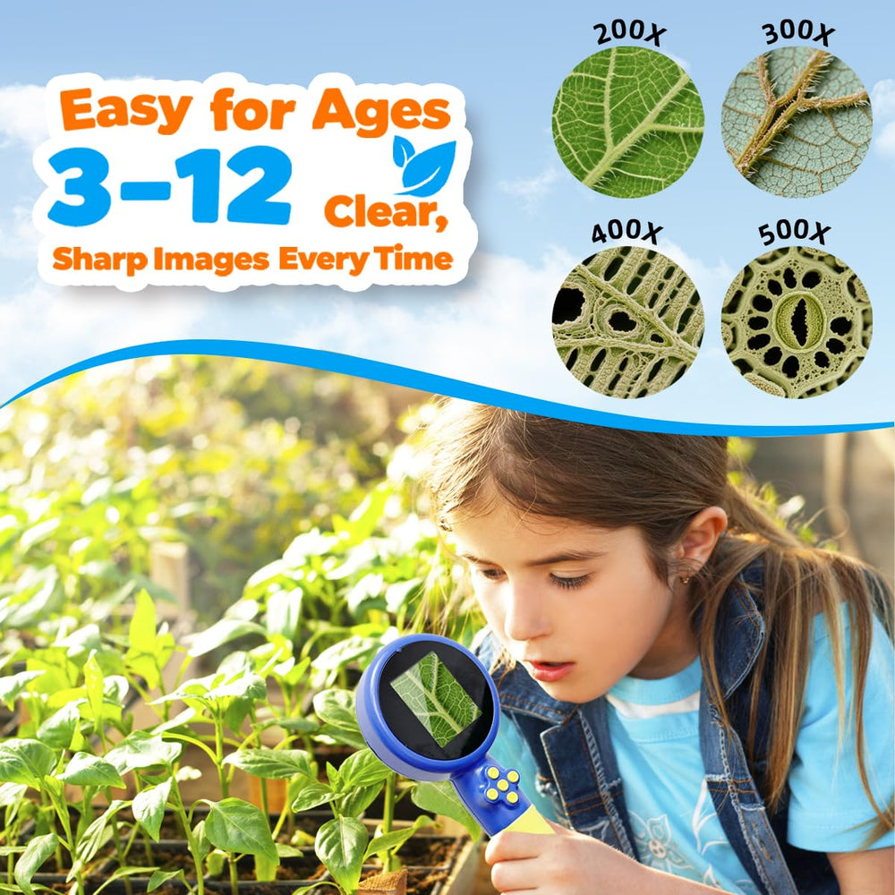 Jimzoo 1080p digital microscope delivers crisp HD observations.