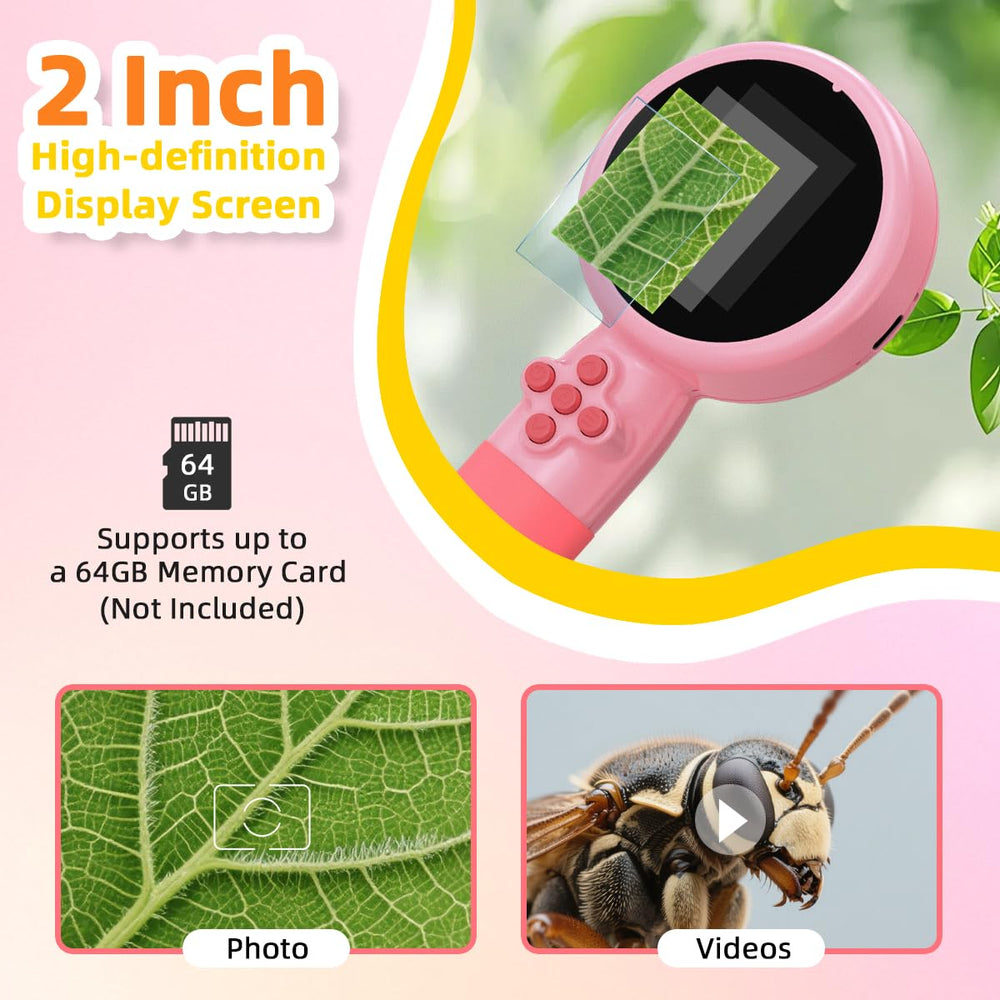 Jimzoo Portable Handheld Microscope—kid-friendly design for independent learning.