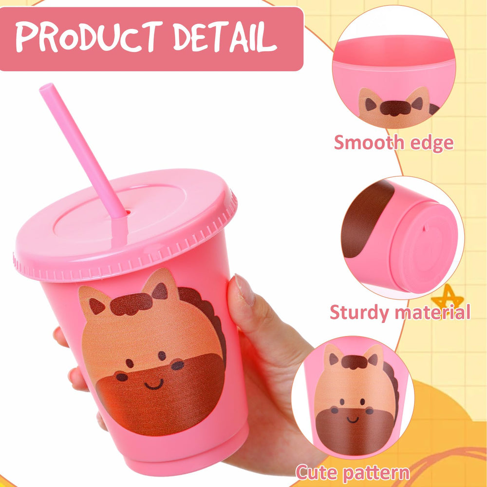 Jingmore farm animal cups design horse for dessert stations and parties.