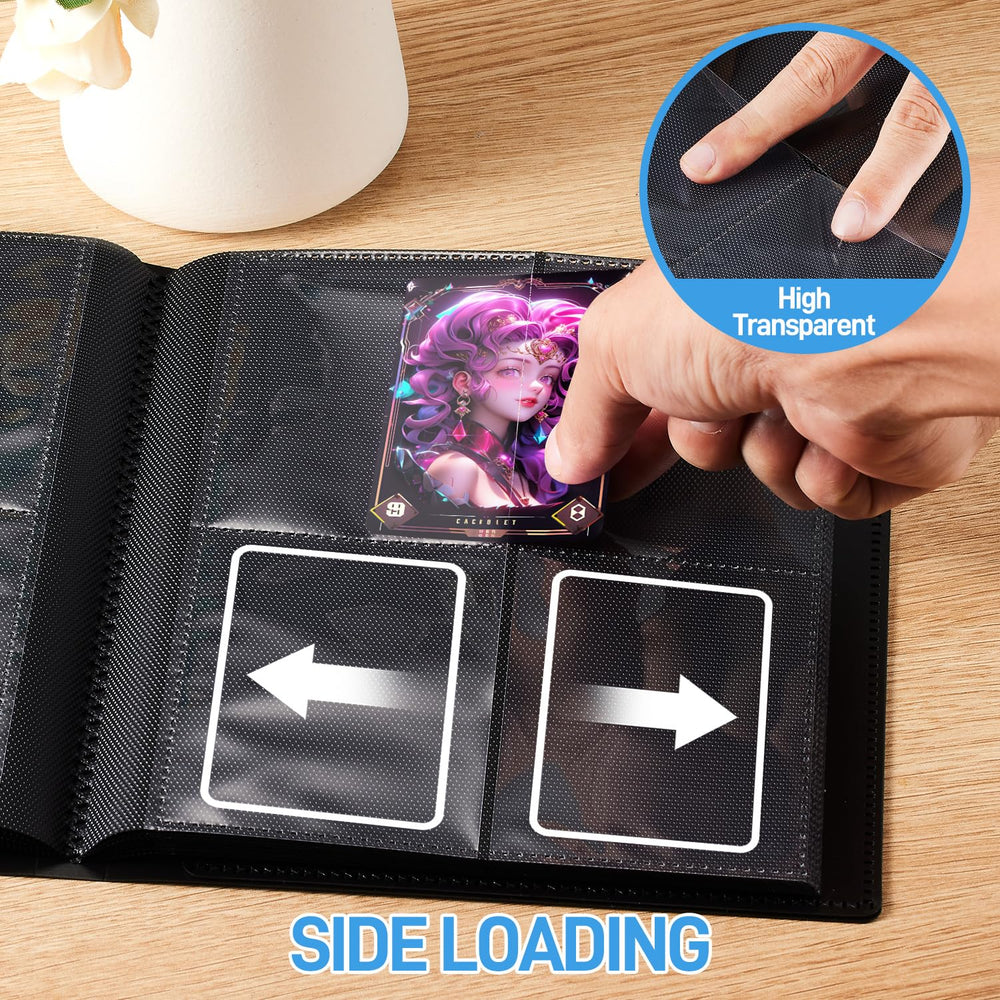 JIQEZNL Eight-pocket sheets enable secure, visible card display.