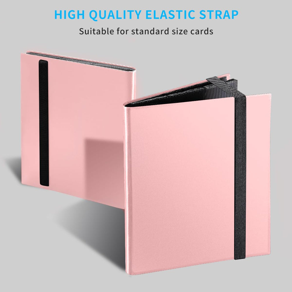 JIQEZNL Card Binder 360-pockets diagram demonstrates extensive storage capacity.