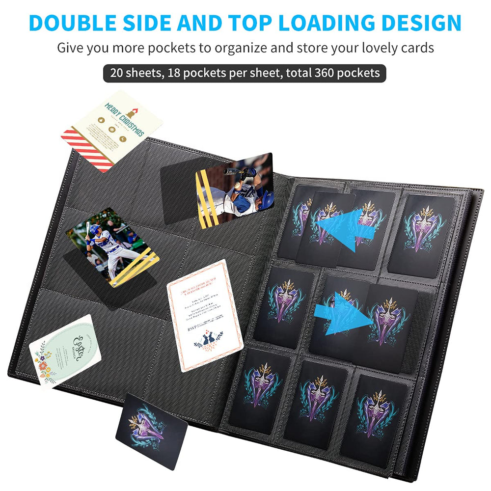 JIQEZNL card binder back cover highlights reinforced construction for travel