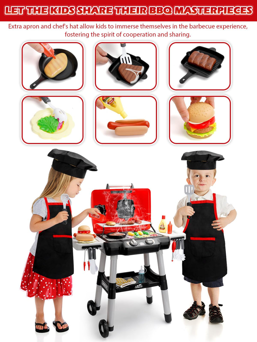 Jisejima child chef apron and hat for complete dressing up